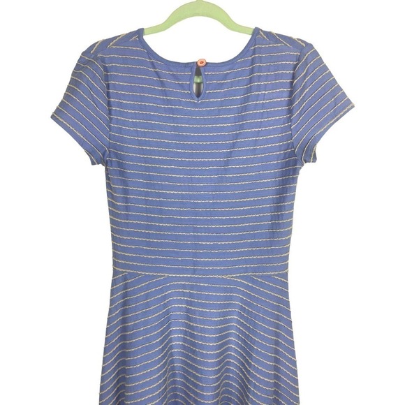 Matilda Jane Exploration Dress Light Blue Taupe Stripe Small Midi Casual - Picture 7 of 10